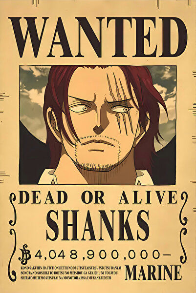 hediyeniburadabul SAB Design Anime Serisi One Piece Wanted Temalı Ahşap Poster 20x30cm Poster:21