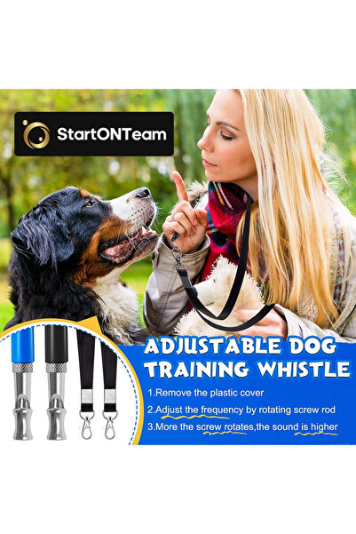 StartONTeam Fluier profesional cu ultrasunete anti-lătrat pentru dresaj, respingere sau rependere câini agresivi, albastru