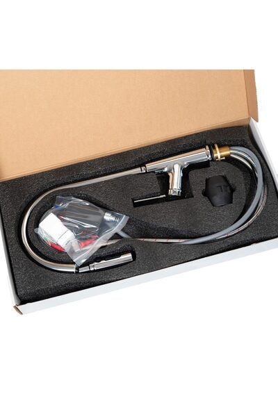 Trendy's Baterie bucătărie cu senzor, pară de duș extractibilă, crom lucios TRENDY’S