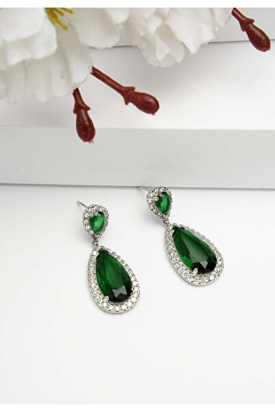 Avant-Garde Paris Cercei cu pandantiv din zirconiu din colecția Diva, verzi