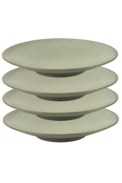 Culinaro Set 4 farfurii adanca Moss din portelan 23cm