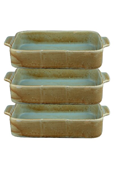 Culinaro Set 3 tavi din portelan RIVER 22x16xh5cm