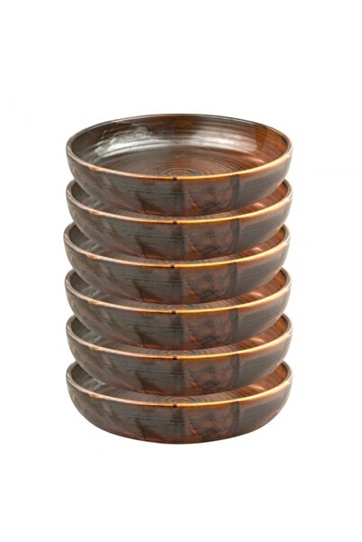 Culinaro Set of 6 porcelain deep plates INDY 22cm, 1100ml