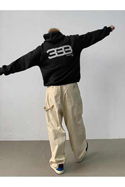 AFROGİYİM Φούτερ με κουκούλα Unisex με στάμπα BBB με 2 κλωστές