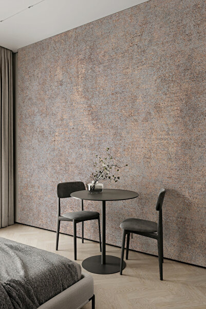 dreamwall Vintage Kahverengi Gri Tekstil Dokusu Desenli Duvar Kağıdı