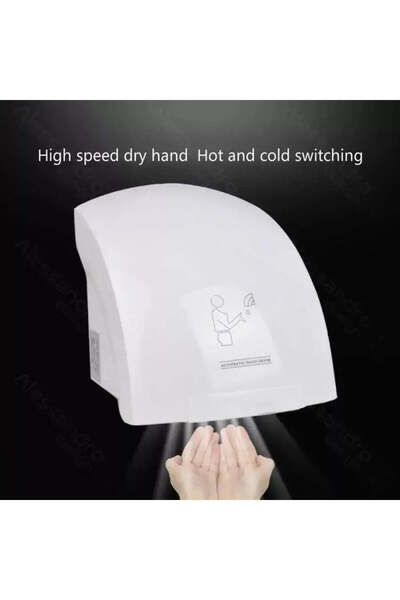 ALC-Shop Sensor Hand Dryer, 1800W, White, Abs