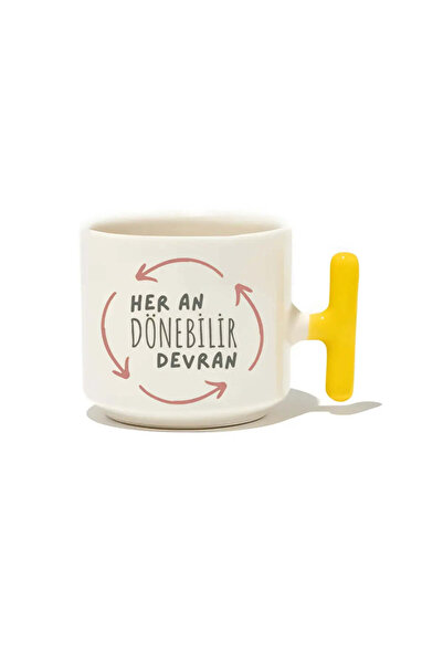 baskigo.com Every Moment Can Be a Turning Point Devran Latte Cup - Gift Ceram...