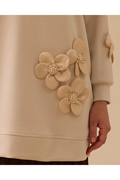 SCL Φούτερ με λεπτομέρεια λουλουδιών και τσέπες