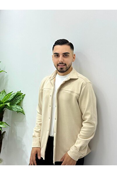 Genel Markalar Erkek Regular Kalıp Süet Ceket Yüksek Kaliteli Ürün Renk Solma...