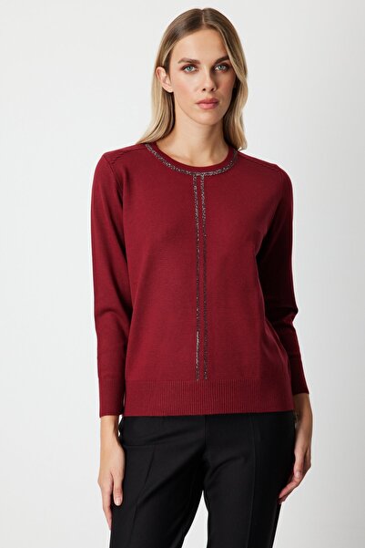 ON Pulover din tricot brodat cu piatră