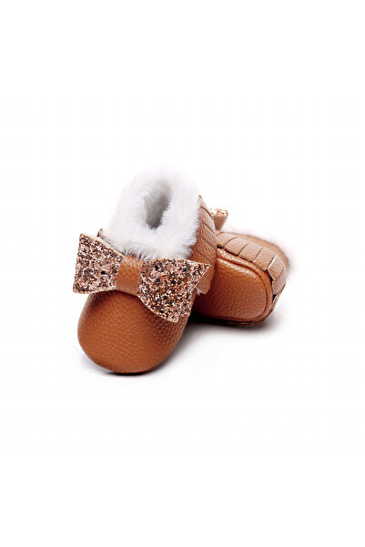 Superbaby Brown fur-lined shoes - Shine