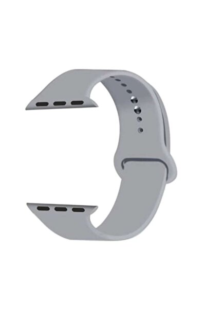 Bibilel Curea din silicon pentru Apple Watch, compatibilă cu 42/44 mm, gri