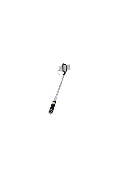 SOHO Mini selfie stick, 61 cm, cu cablu audio Jack 3.5 mm, Argintiu