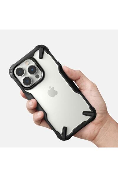 OEM Case for iPhone 14 Pro, Clear Defender, Black-Transparent