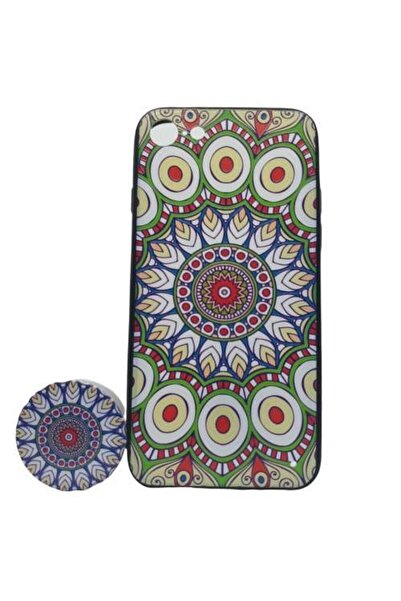 Flippy Husa Apple iPhone 6 Plus/6S Plus Multicolor Model Paun Popsocket inclus