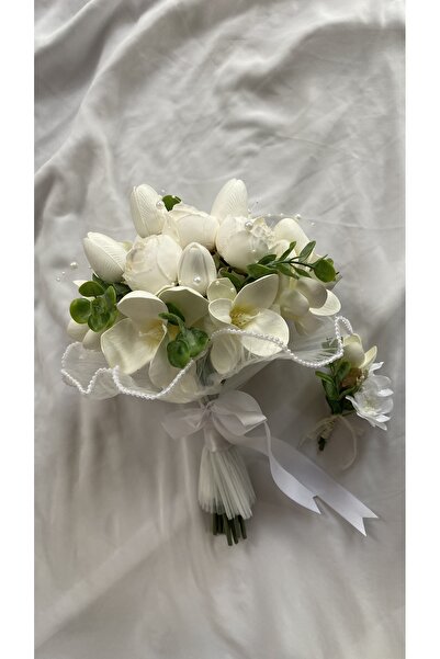 Z&B FLOWERS Gelin Buketi Gelin Çiçeği El Buketi Manolya Çiçeği Lale Buketi