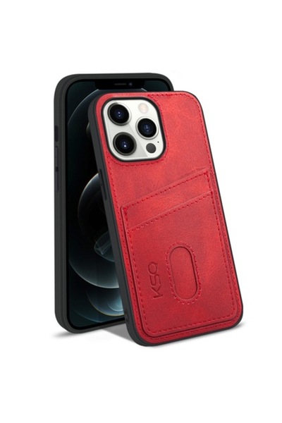 E-ART Carcasă KSQ pentru Apple iPhone 13 Pro Max, Roșie