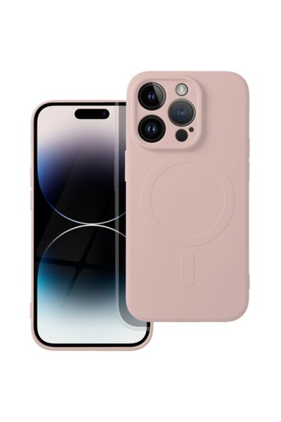 OEM Силиконов калъф MagSafe за Apple iPhone 14 Pro, розов