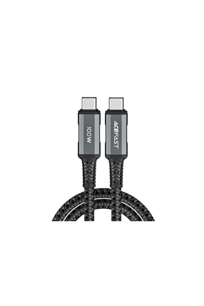 Acefast USB-C to USB-C Cable, 100W PD, fast charge and data transfer, 2M length, Reinforced, Gray, HUR-BBL49