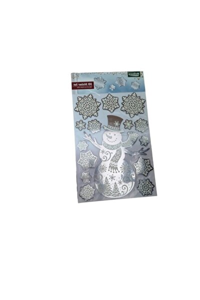 SOHO 3D Decorative Sticker Sheet with Snowflakes and Snowman, 41 x 29 cm, Multicolor