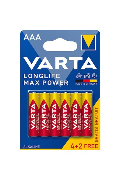 Varta Baterii AAA de lungă durată, putere maximă, set de 6