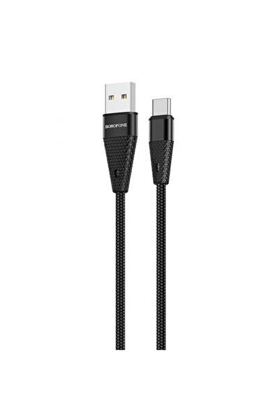 Borofone Καλώδιο USB-A σε USB-C BU10 Pineapple, 18W, 1,2m, Μαύρο