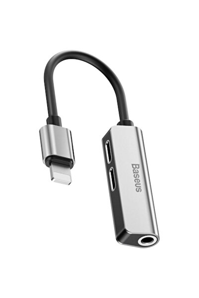 Baseus Audio Adapter Type Lightning - 2 x Lightning / 3.5 mm L52, CALL52-S1, Gray