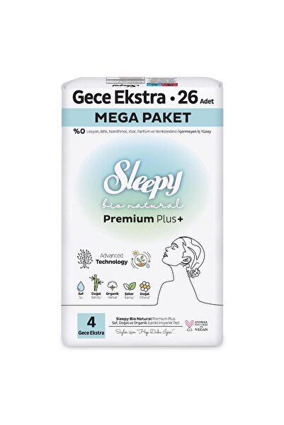 Sleepy Bio Natural Uzun 36, Gece 26 Adet Mega Paket ve Rosie Pamuk