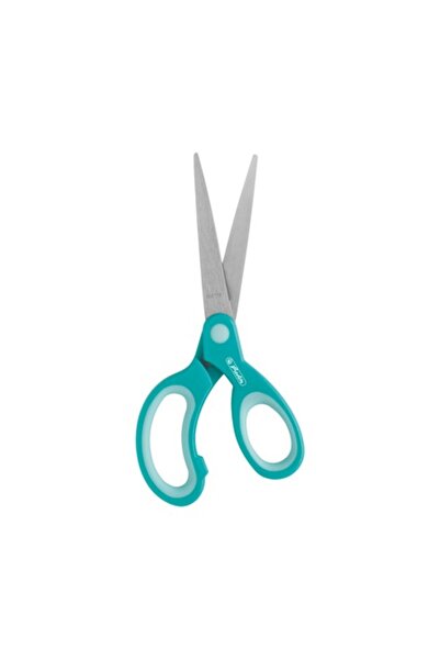 Herlitz Foarfeca de birou cu varf ascutit, maner ergonomic, 17 cm, Turcoaz