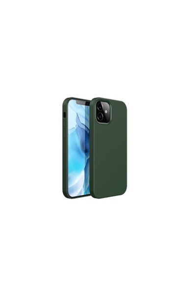 SOHO Carcasă din silicon moale pentru iPhone 12 Mini, verde închis