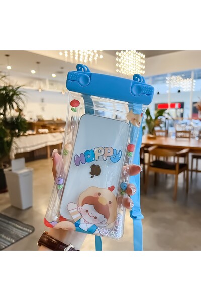 Universal Fruity Waterproof Flippy Submersible Sleeve, Happy Boy, Blue