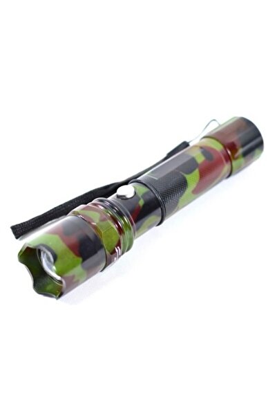Bibilel 3 W LED flashlight, zoom, 3x AAA or 3.7 V battery, Camouflage