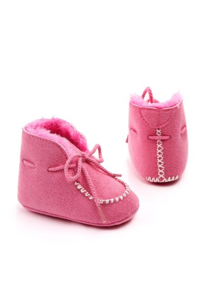 Bebelul White fur booties