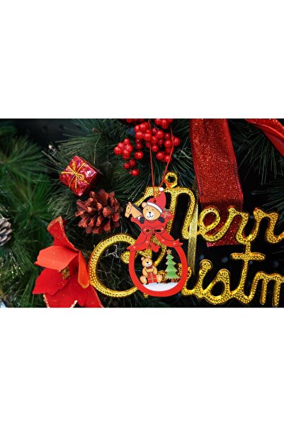 Bibilel Teddy bear Christmas tree ornament, Bibilel, multicolor, wood, 10 cm