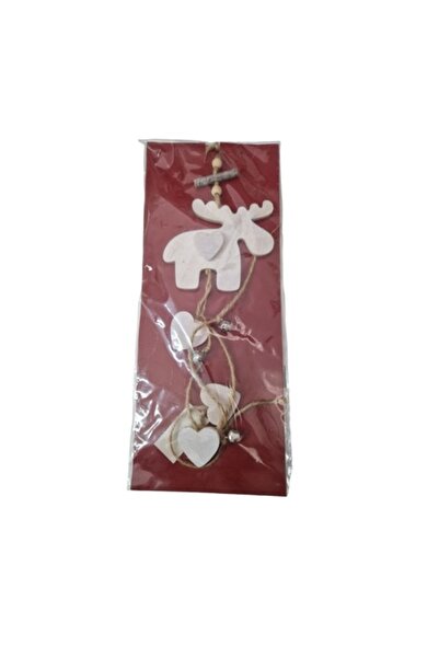 Bibilel Decorațiune de brad de Crăciun, din lemn, în formă de ren, maro