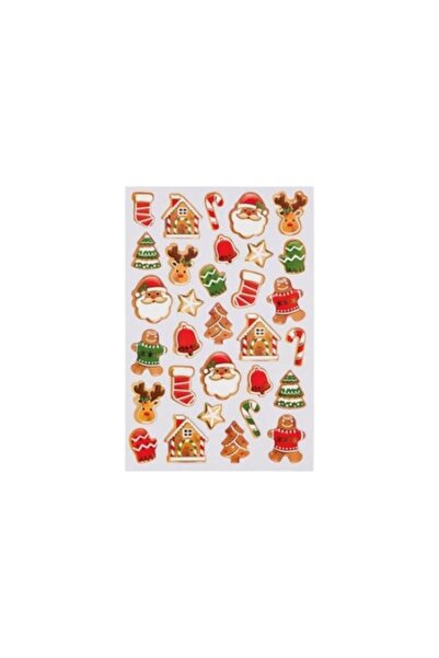 SOHO Foaie cu 31 de stickere decorative 3D cu motive de Crăciun, multicolore