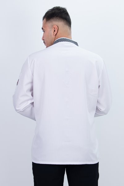 Das Uniform قميص طاهي بنمط مربعات، زي طاهي، زي موحد للطهاة