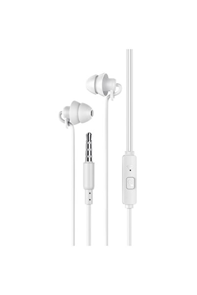 Hoco Căști intraauriculare M81 Imperceptible cu microfon, 3,5 mm, 1,2 m, albe