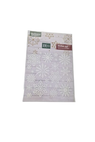 dalip Set of decorative stickers with snowflakes, 23 pieces, White