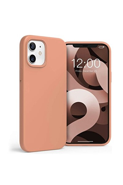 Bibilel Husă de protecție din silicon moale pentru iPhone 12 Mini, portocalie...