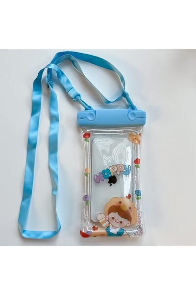 Universal Fruity Waterproof Flippy Submersible Sleeve, Happy Boy, Blue