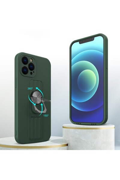 SOHO iPhone 13 Pro Case with Kickstand, Green