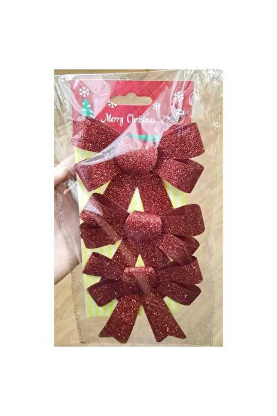 Crocodileskids Set 3 fundite pentru brad, Argintii, cu sclipici, 10 x 11 cm, ...