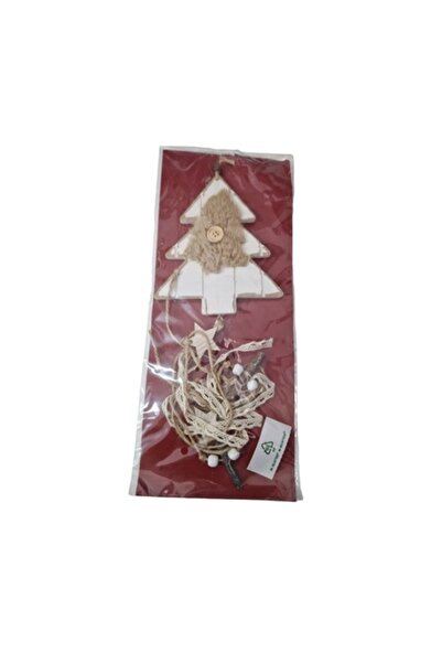 Bibilel Decorațiune de Brad de Crăciun, Din Lemn, Formă de Copac, Maro