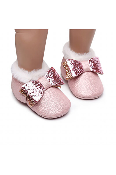 Superbaby Pink fur-lined shoes - Shine