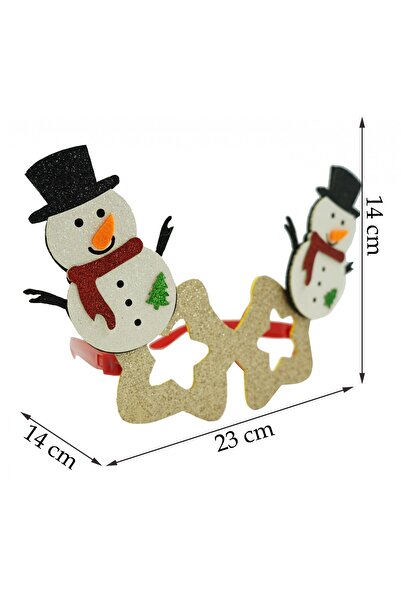 Flippy Ποτήρια Χριστουγεννιάτικου Πάρτι, σε σχήμα αστεριού με χιονάνθρωπο, μπεζ, πλαστικό και πολυεστέρα,