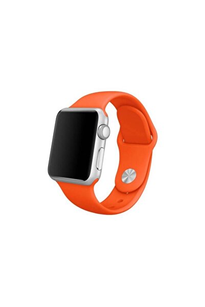 Bibilel Curea din silicon pentru Apple Watch, 42/44 mm, portocalie, BBL1789