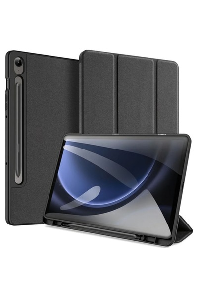 e-Eunoia Art Samsung Galaxy Tab S9 FE Case, Domo Grip Pro, Black