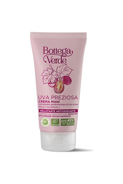 Bottega Verde Cremă catifelată pentru mâini cu extract de struguri roșii hiperfermentat - Uva Preziosa, 75 ML