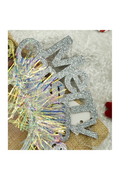 Flippy Bentita/cerc Καλά Χριστούγεννα, γκρι μεταλλικό με πούλιες, ένα μέγεθος,